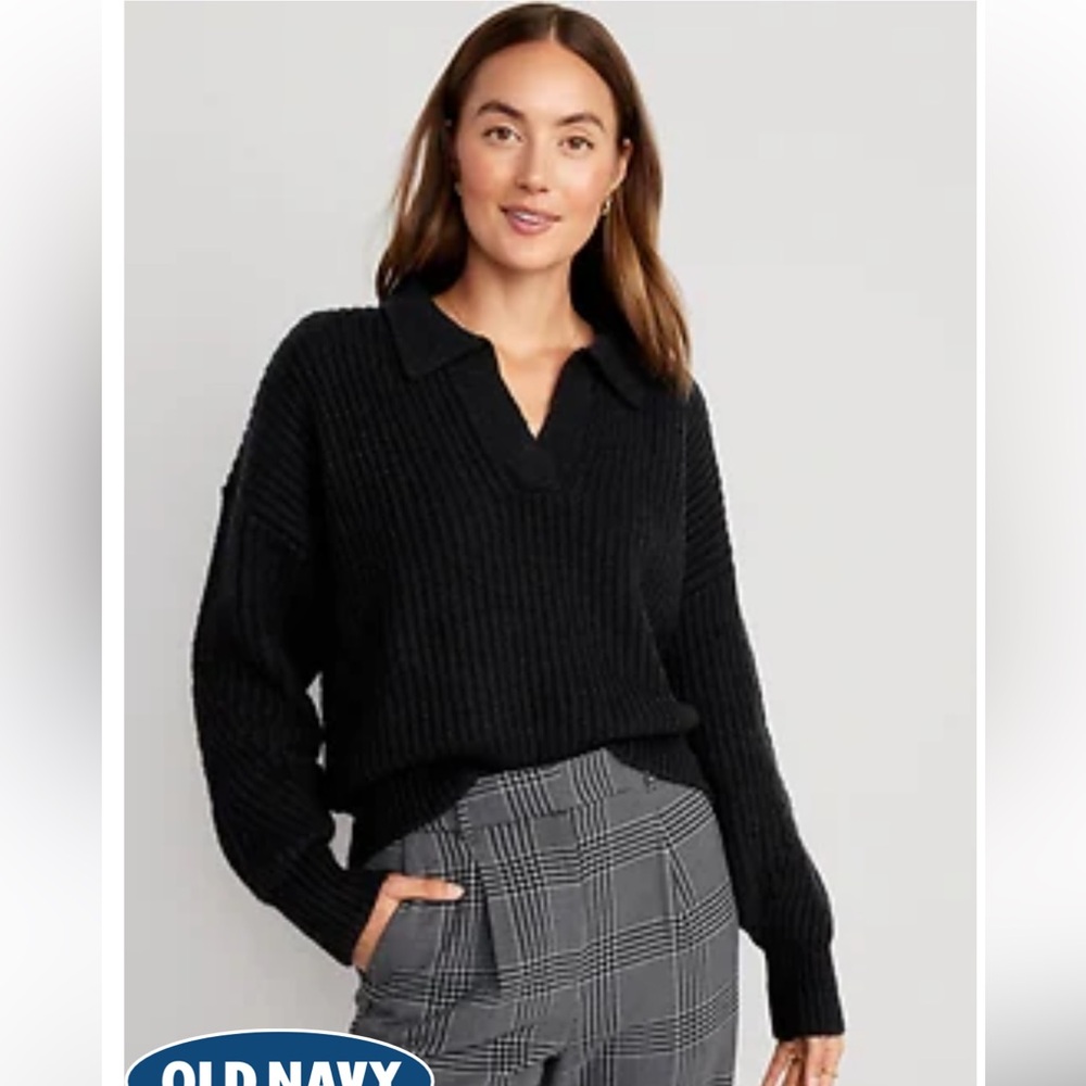 NWT XXL Old Navy Polo Sweater Black Jack